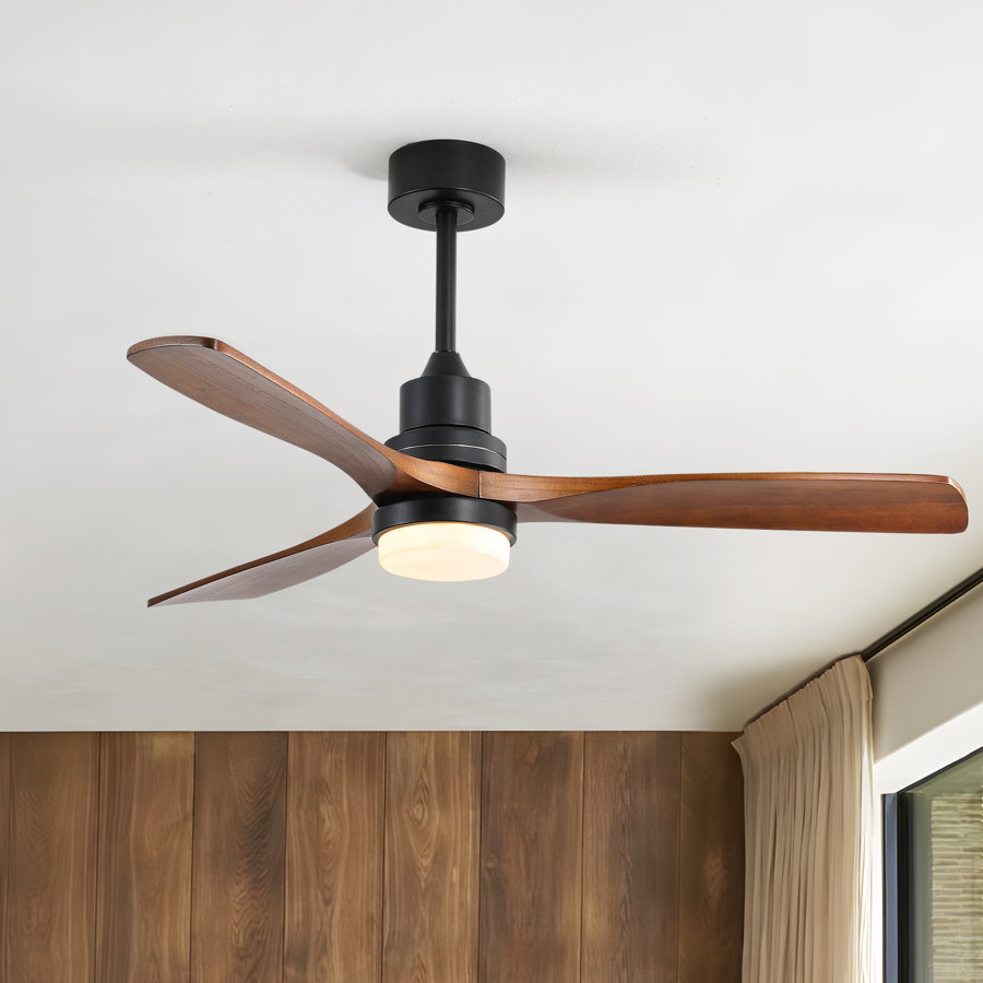 Nicola 52'' 3 - Blade Modern Ceiling Fan with Remote Control and Light Kit